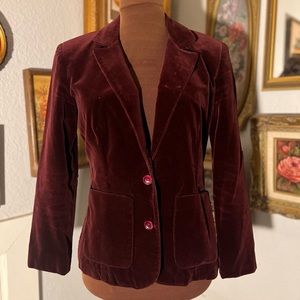 Vintage 70s Oxblood Velvet Blazer